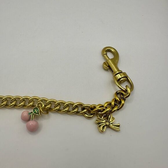 Faux Designer Faux Gold Charm Purse Chain with Colorful Charms NWOT - Picture 4 of 6
